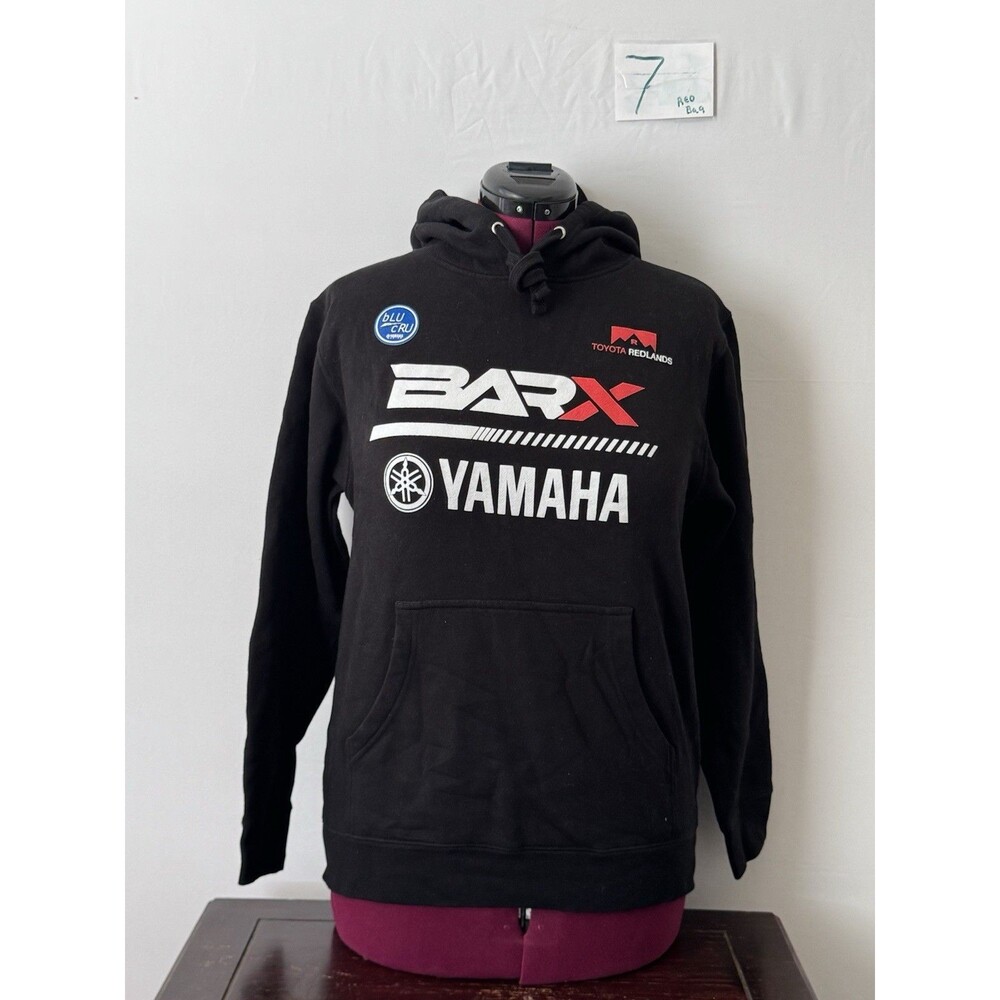 BARX Yamaha Racing Hoodie Independent Black Small Moto Sponsor Pullover Sweat